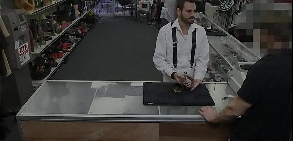  Bearded pawnee fucked by broker in pawnshop